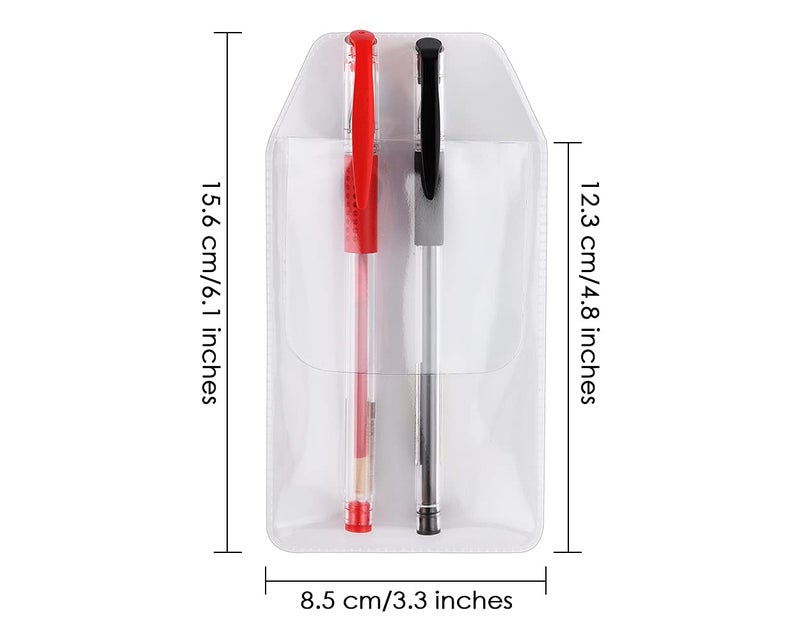 DS.DISTINCTIVE STYLE DS. DISTINCTIVE STYLE Shirt Pocket Protector 10 Pieces PVC Pocket Protectors for School Hospital Office Supplies - Image 2